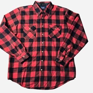 Red and black Sears Flannel shirt size large